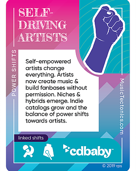 Self Driving Artists Power Shifts by Music Tectonics