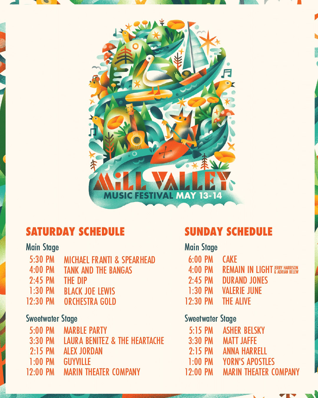 Mill Valley Music Festival 2023 (schedule)